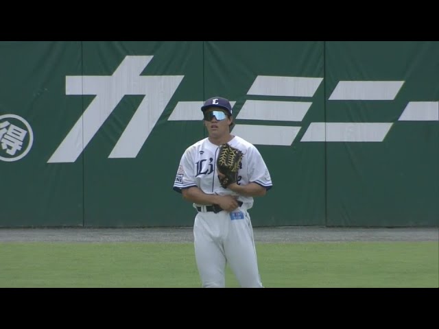 【ファーム】ライオンズ・奥村光一 レフト前に落ちそうな打球をダイビングキャッチ!!  2024年5月22日 埼玉西武ライオンズ 対 横浜DeNAベイスターズ