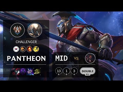Pantheon Mid vs Lucian - KR Challenger Patch 10.10