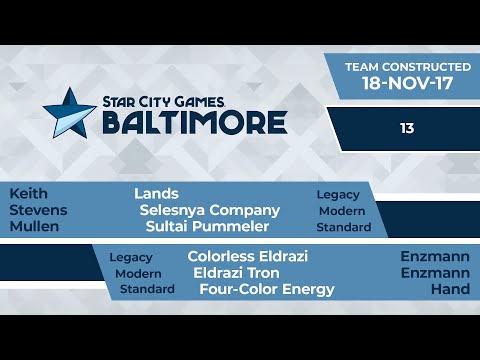 SCGBALT: Round 13 - Keith, Stevens, Mullen vs Enzmann, Enzmann, Hand | Team Constructed