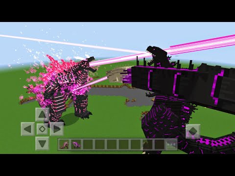 Shin Godzilla VS Evolved Godzilla in Minecraft PE Monsterverse MOD