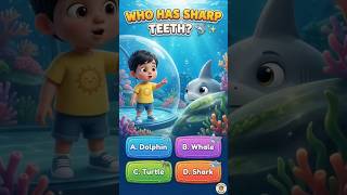 🦈🌊 Who Has Sharp Teeth? Chomp-Chomp! 🤔 |Shark Quiz for Kids | Tiny Suraj Rhymes 
