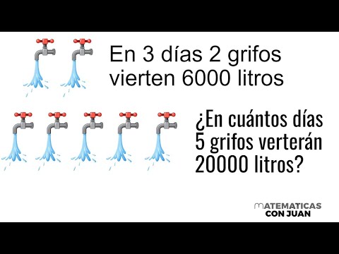 PROBLEMA DE PROPORCIONALIDAD COMPUESTA con grifos. Matemáticas Básicas.