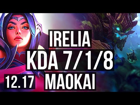 IRELIA vs MAOKAI (TOP) | 7/1/8, 1.0M mastery | EUW Diamond | 12.17