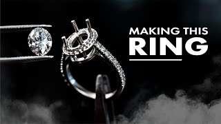 How A Real Handmade Engagement Ring Is Created - No computer, no casting.