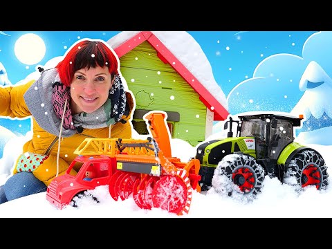Капуки машины – Снегоуборщик ❄️🚜 Развивающие видео про машинки для малышей