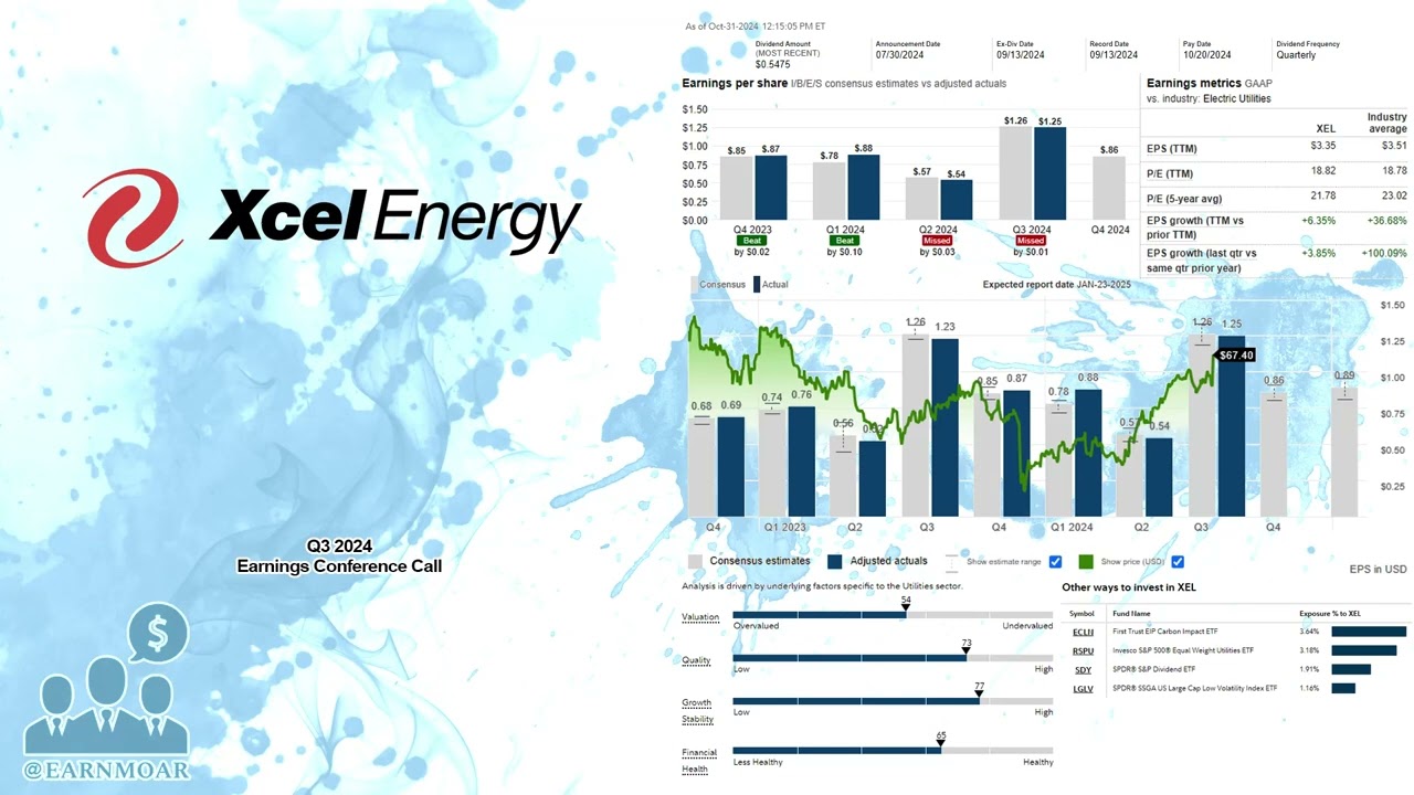 $XEL Xcel Energy Q3 2024 Earnings Conference Call