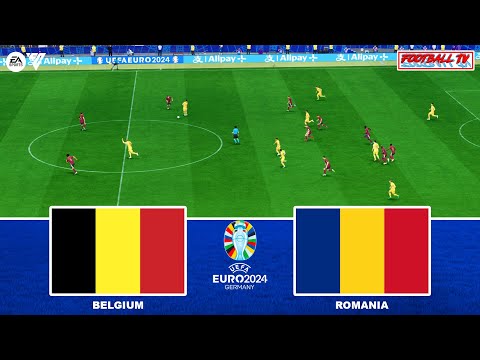 BELGIUM vs ROMANIA - UEFA EURO 2024 | Group Stage - Full Match | EA FC 24 Gameplay PC