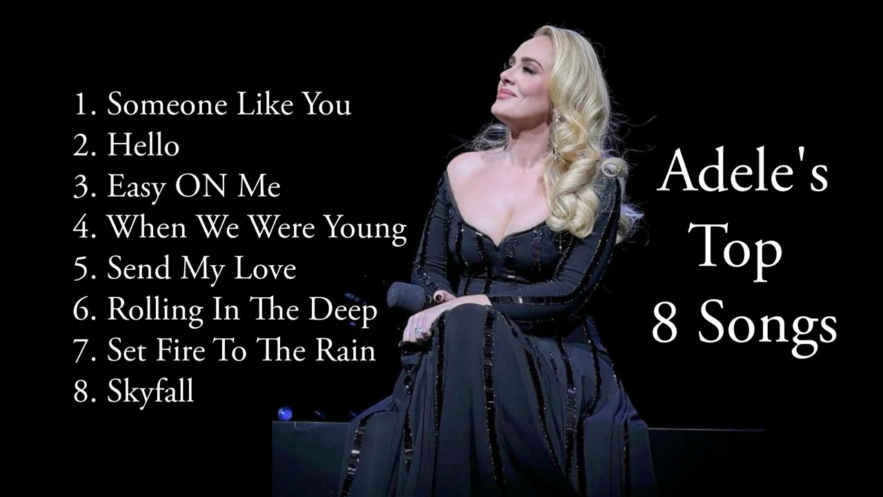 Top 8 Adele Songs | Adele's Best Songs Playlist | Top English songs | Popular English music playlist