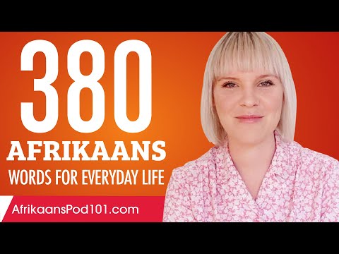 360 Afrikaans Words for Everyday Life - Basic Vocabulary #18