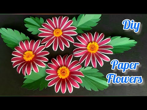 How to make easy paper flowers |Gazania Paper Flower | diy | Paper Flowers| Glorious Creativity |