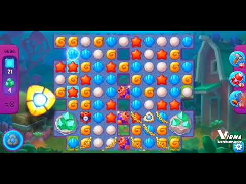 Fishdom. 6086 super hard level no boosters and diamonds - 14 moves