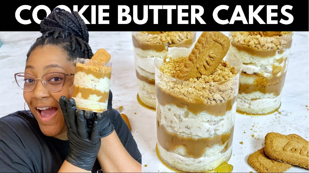 Cookie Butter Mini Cake // How to Make Naked Cakes using Cake Collars