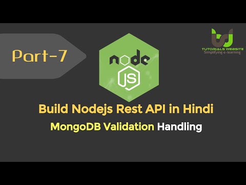 MongoDB Validation | Rest API Error Handling | Build Node js RESTful API in Hindi | Part 7