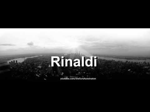 How to pronounce Rinaldi in German