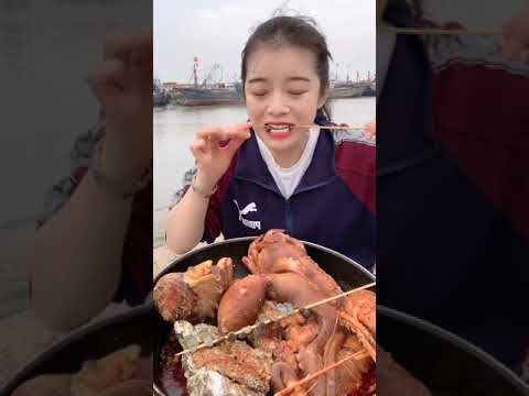 #Foodmyvillage #NisaLifestyle 🦐🦀🦑Cooking Shrimp Curry Spicy with Bell peppers for Food#689