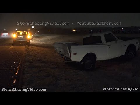 Snowy roads and crashes in Wichita, KS - 1/23/2020