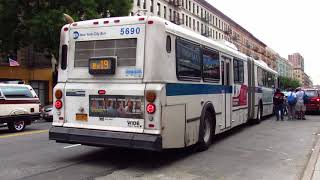 MTA New York City Bus: 2003 New Flyer D60HF Articulated #5690 on the Bx19 Bus.