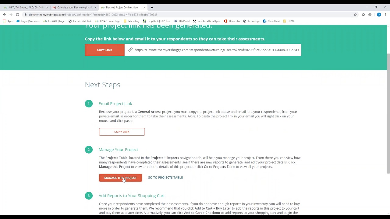 Elevate Project Creation