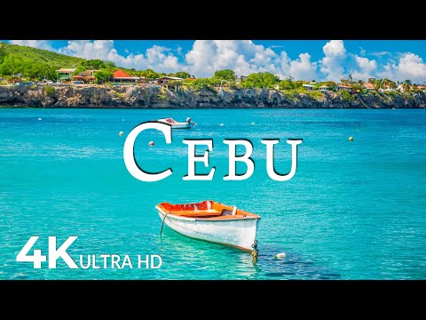 FLYING OVER CEBU (4K UHD) - Soothing Music Along With Beautiful Nature Video - 4K Video ULTRA HD