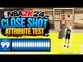 NBA 2K24 Best Build Attributes : Close Shot 25 to 95 Ratings Test