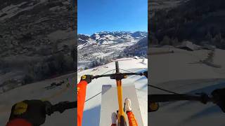 Flipping the „Hausbergkante“ with my bike on snow👀