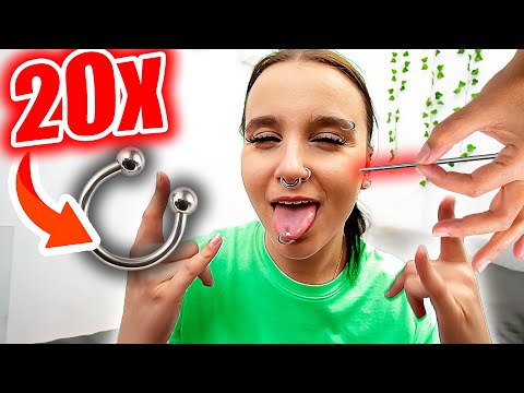 20 PIERCINGS STECHEN lassen (Schwester schockiert) 😱🤣 ! - Celina
