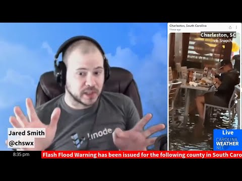 Buildings flooding in downtown Charleston