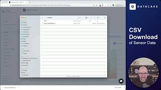 Download the video "How to export sensor data from your IoT Sensors on Datacake Platform"