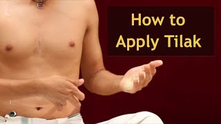 How to apply tilak