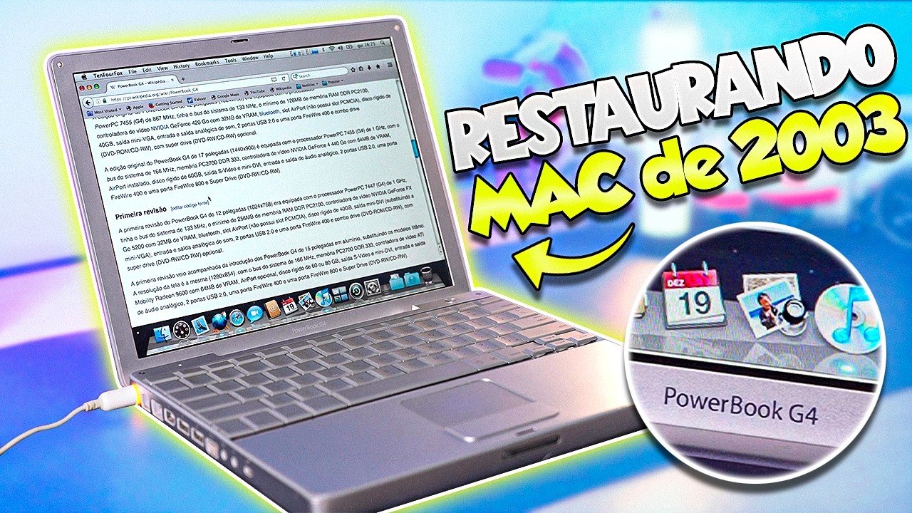 POWERBOOK G4 - Restaurando um MAC RARO de 2003! Funciona hoje em dia?