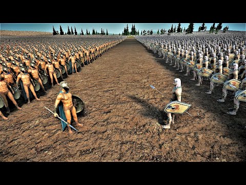 1 MILLION SPARTAN WARRIORS vs 1 MILLION EGYPTIAN SPEARMEN l Ultimate Epic battle Simulator 2 UEBS 2