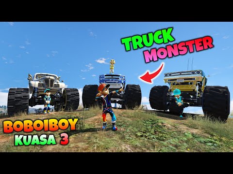 BOBOIBOY KUASA 3 FROST FIRE BELI MOBIL MONSTER BARU - GTA 5 MOD TRANSFORMER