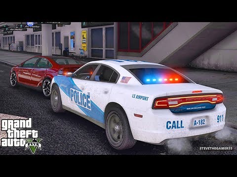 GTA 5 MODS LSPDFR 875 - AIRPORT PATROL!!! (GTA 5 REAL LIFE PC MOD) 4K 60FPS