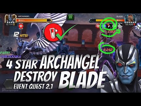 4 Star Archangel Destroy [ Cavalier ] BLADE Event Quest 2.1 | Gameplay | Marvel Contest Of Champions