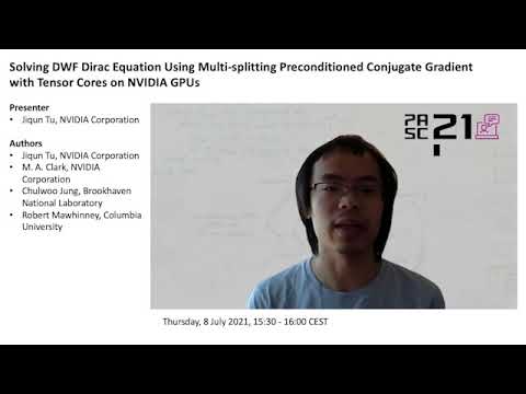 Solving DWF Dirac Equation Using Multi splitting Preconditioned Conjugate Gradient with Tensor (...)