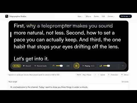 Telepromptme Online Prompter video preview