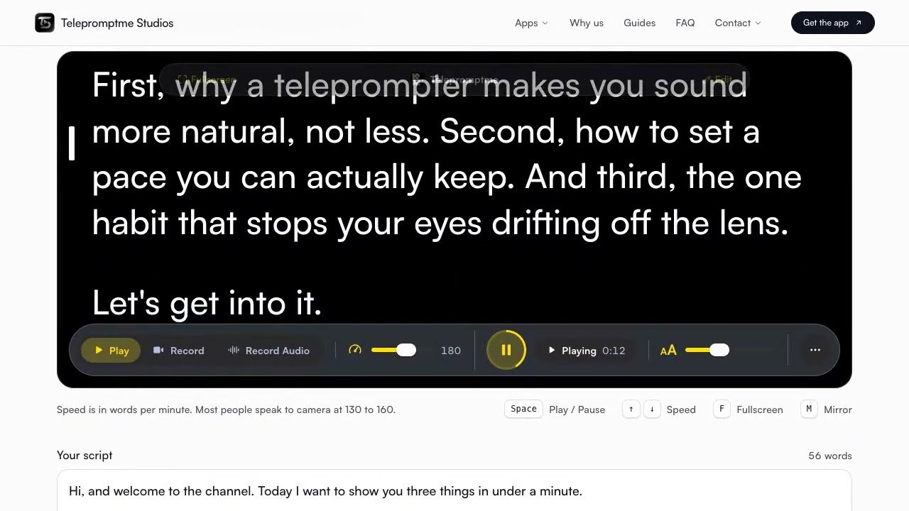 Telepromptme Online Prompter video preview
