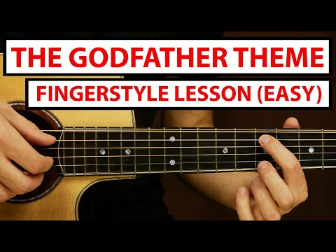 The Godfather Theme - EASY Fingerstyle Guitar Lesson (Tutorial) How to Play Fingerstyle