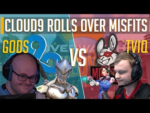 Cloud9 vs Misfits - ft. Gods Genji vs Tviq D.Va | Takeover 2 Overwatch Esports Highlights