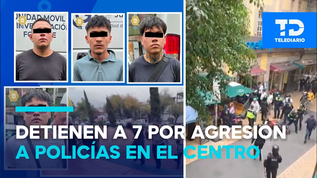 Agreden a policías de tránsito durante operativo en la colonia Centro, CdMx; hay 7 detenidos
