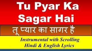 Tu Pyar Ka Sagar Hai - INSTRUMENTAL COVER with Lyrics Hindi & English  – Seema - Best of Manna Dey