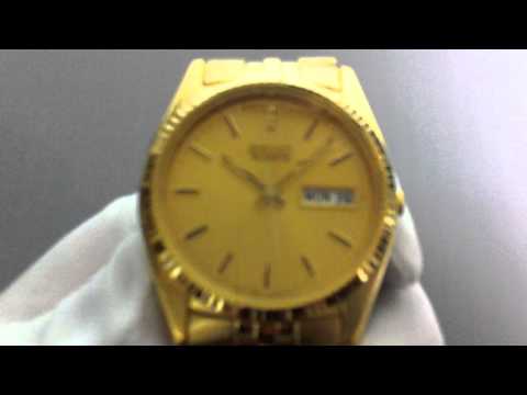 Men's Seiko Gold Tone Dress Watch SGF206