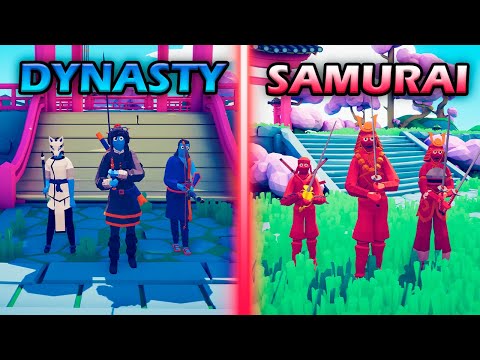 DYNASTY TEAM vs SAMURAI TEAM - Totally Accurate Battle Simulator TABS
