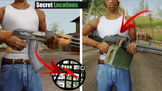 GTA San Andreas:  Secret Weapons Locations (Hidden Weapons Locations in GTA SA)