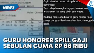 VIRAL Guru Honorer Perlihatkan Slip Gaji Selama Sebulan Cuma Rp 66 Ribu