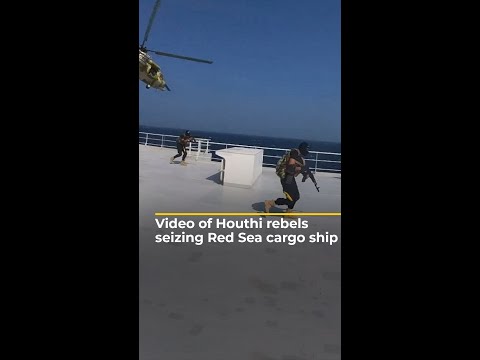 Video of Houthi rebels seizing Red Sea cargo ship | AJ 