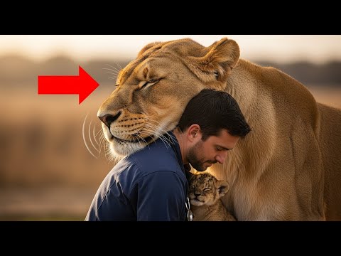Man risks life to save lion cub  the pride surrounds him but what they do is shocking