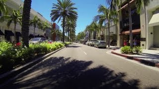preview picture of video 'Driving down Rodeo Drive, Beverly Hills, California'