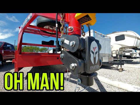 The GEN-Y Spartan Torsion Hitch Coupler on Gooseneck Trailer!