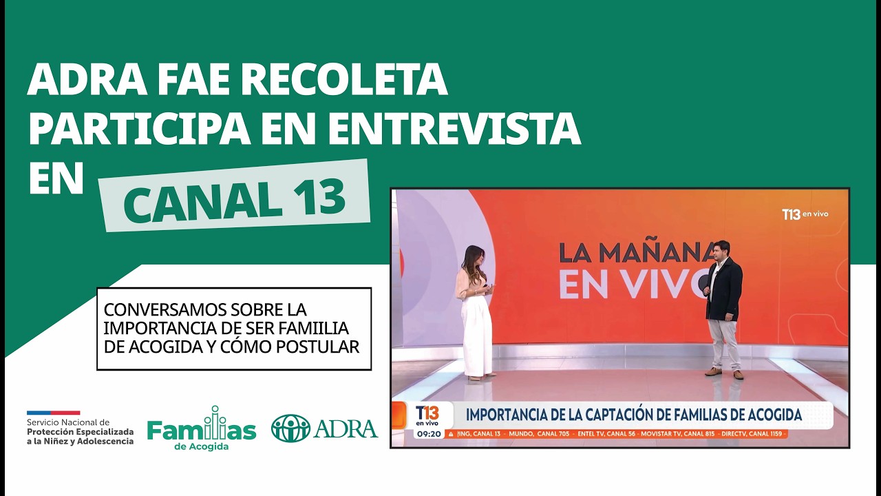 ENTREVISTA SOBRE FAMILIAS DE ACOGIDA EN Canal3